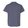 Back of Liberty Eagle Youth Tee in heather navy – blank rear view